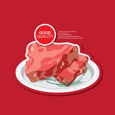 Simple Veal Vector Illustration