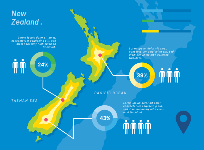 New Zealand Map Illustration vector