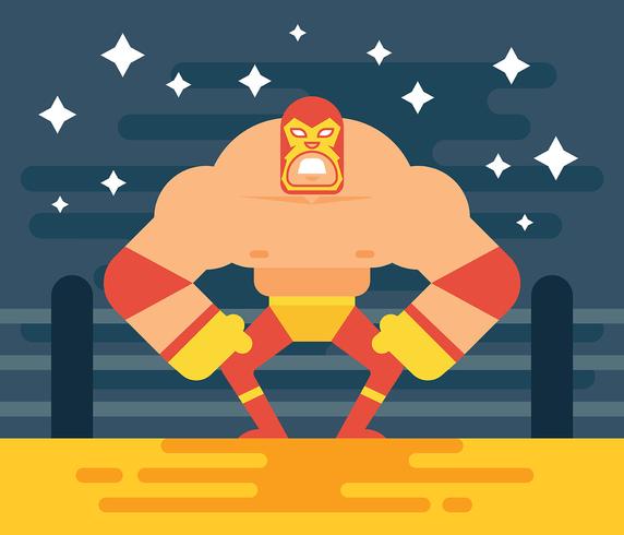 Mexican Wrestler Illustration vector