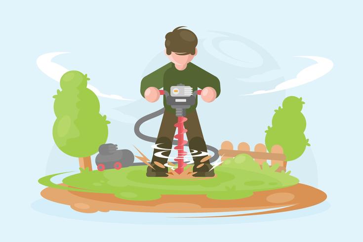 Auger Illustration vector