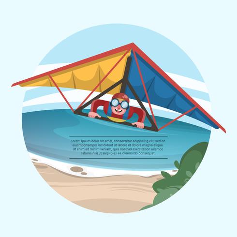 Ilustración de Vector de planeador de playa