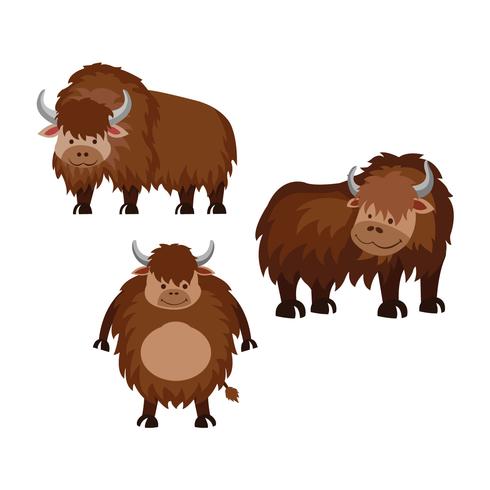 Yak Characters Collection vector