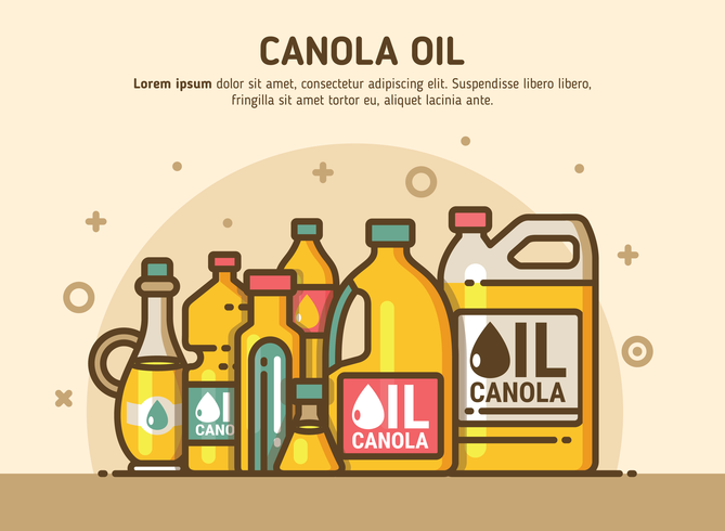 Ilustración de aceite de canola vector