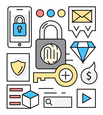 Iconos de seguridad gratis vector