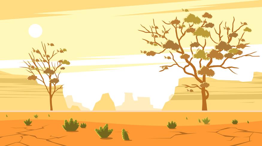 Gum Trees In The Barren Wasteland Free Vector