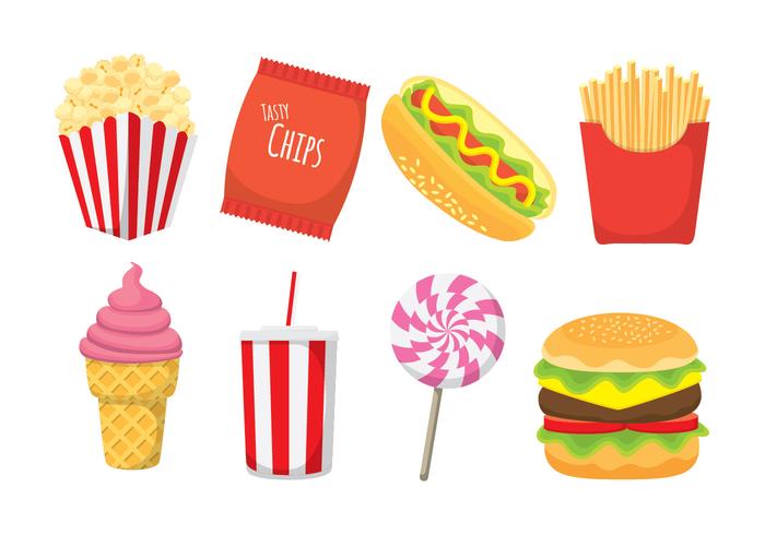 Concession Icon Set vector