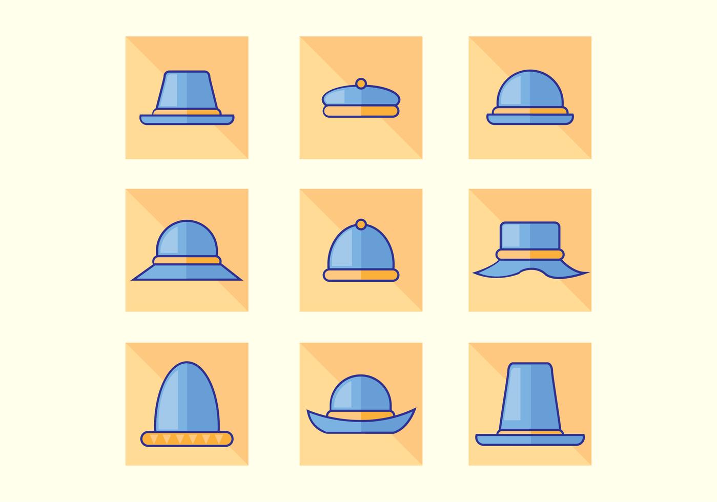 Flat Blue Hat Vectors 171683 Vector Art at Vecteezy