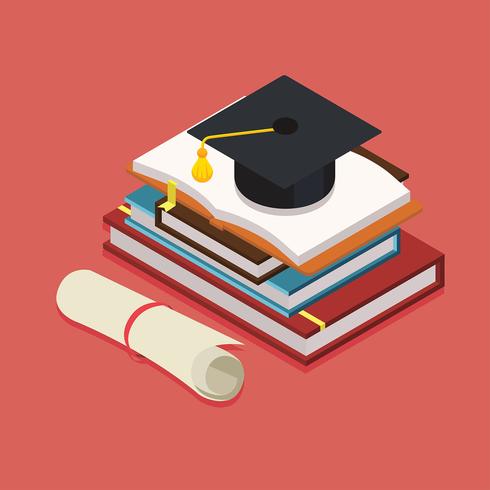 Diploma Graduation Isometric Free Vector