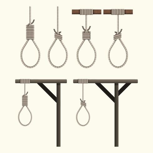 Set Of Gallows Colección de vectores