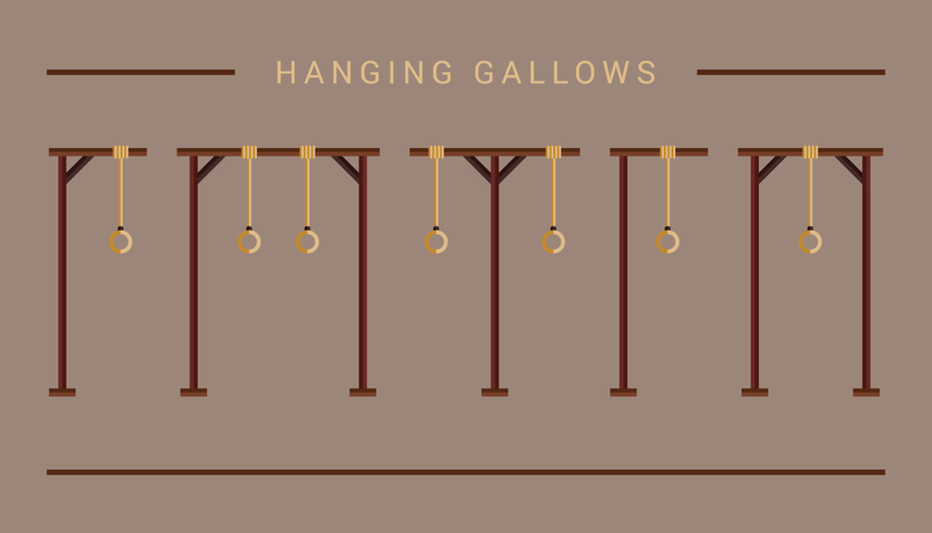 Hanging Gallows Icon vector