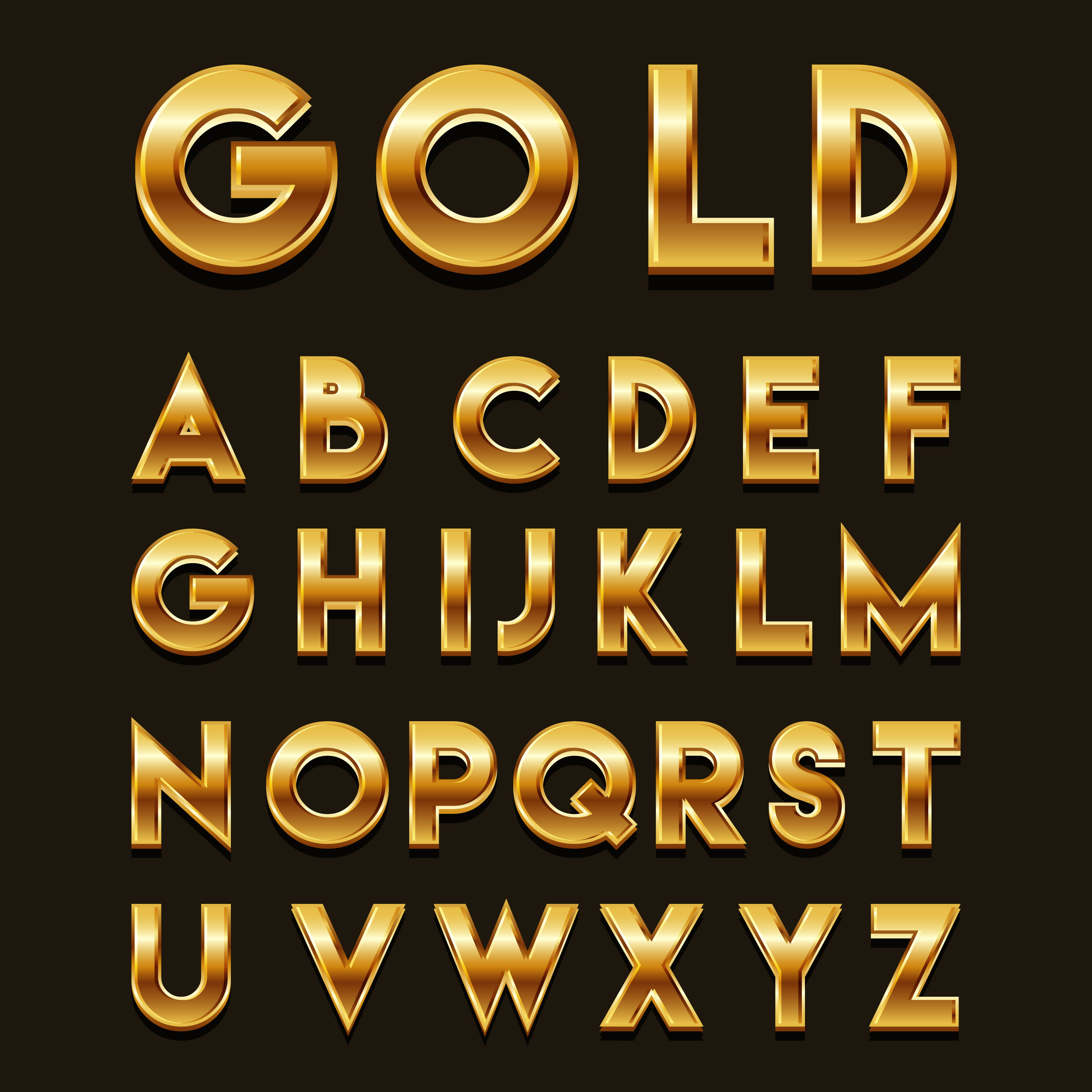 gold metallic font free download