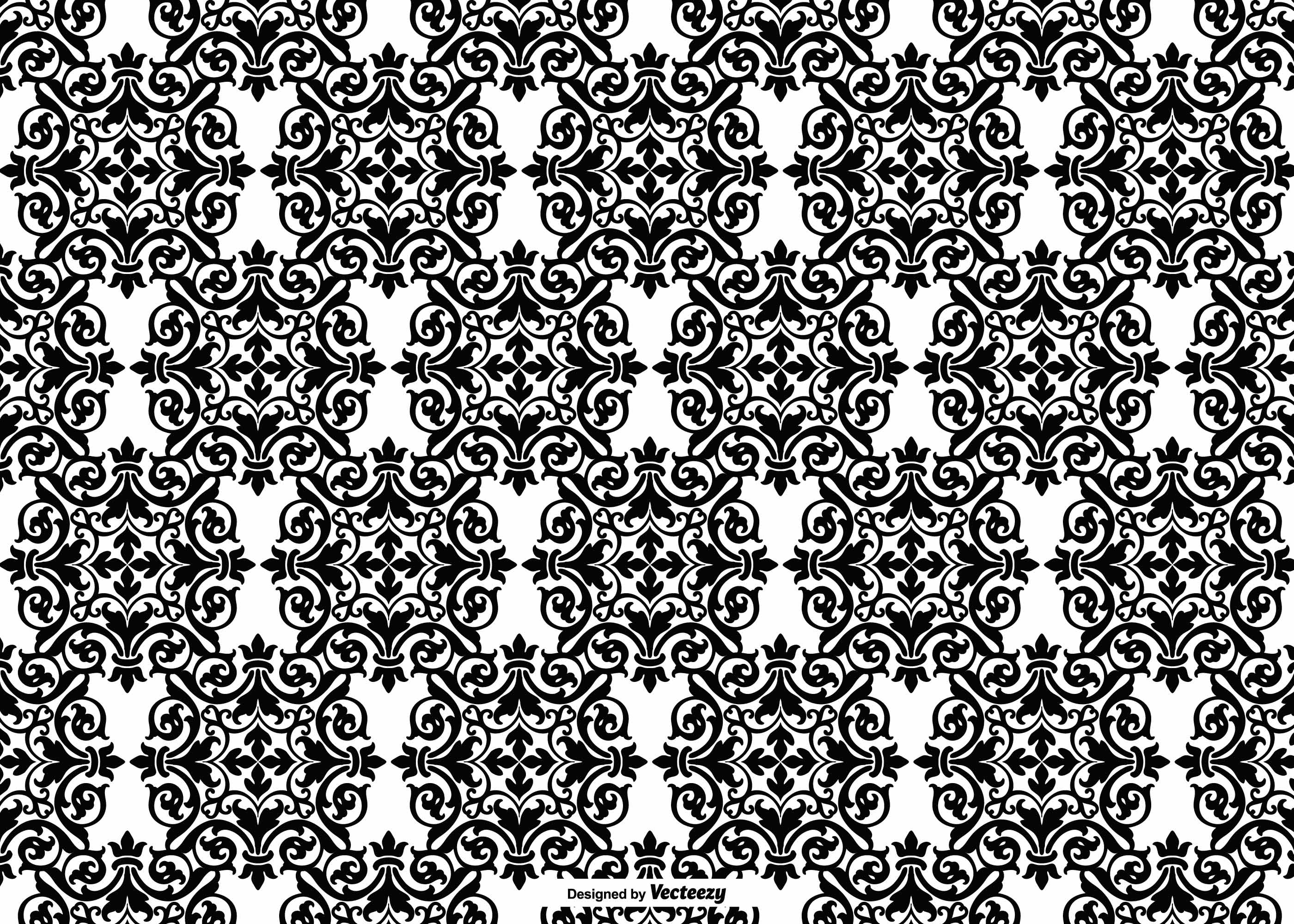 Beautiful Seamless Damascus Vector Pattern Background Download Free