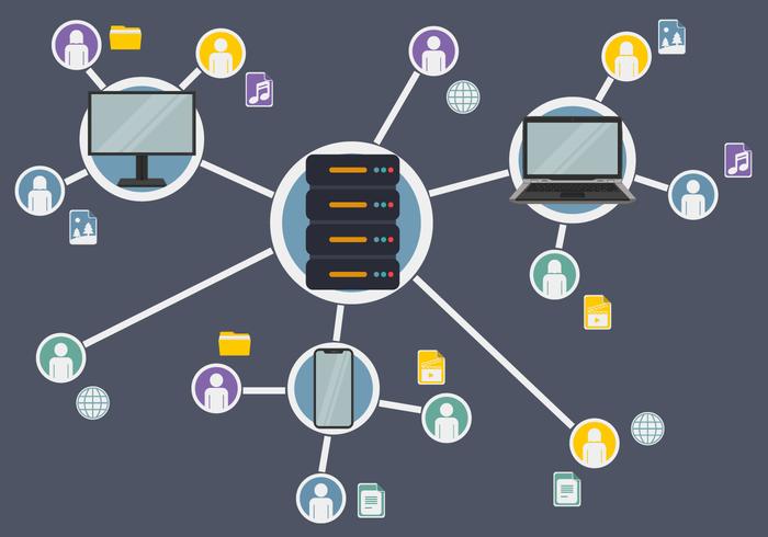 Ilustración de Vector de concepto de base de datos