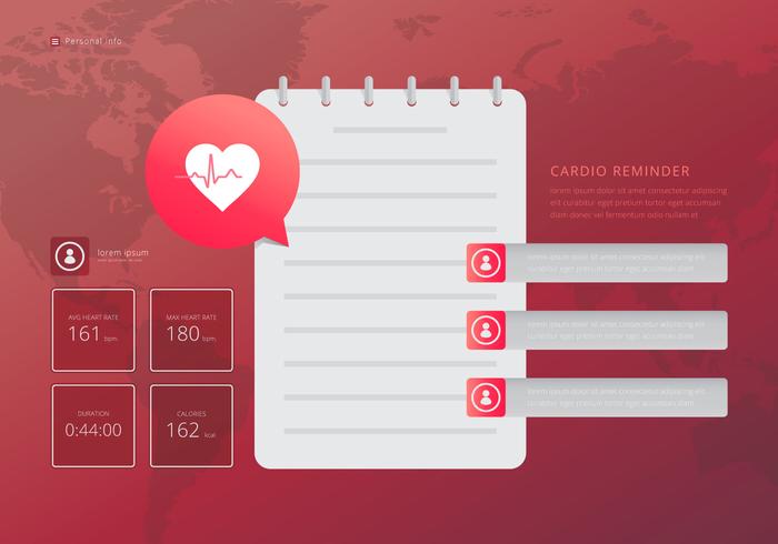 Heart Rhythm Monitor, Medical Cardio Illustration.