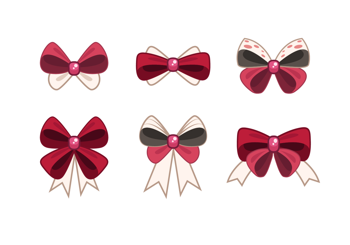 Cute Hair Ribbon Vector Items - Download Free Vector Art 