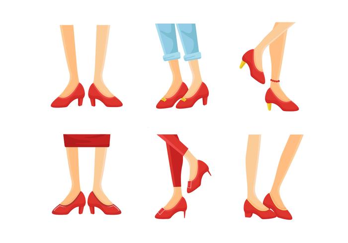 Ruby Slippers Collection Vector Illustration