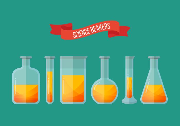 Erlenmeyer Glass Collection Vector Illustration
