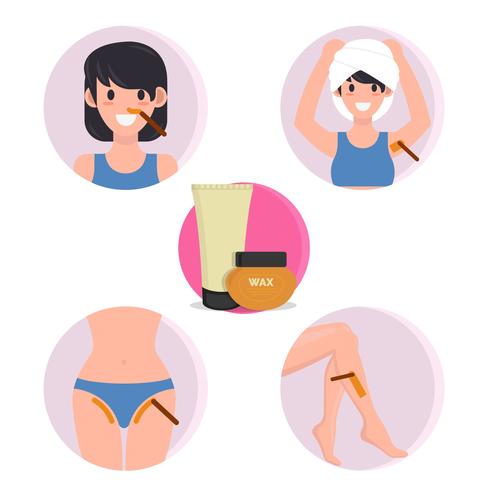 Waxing Concept Vector Illustration