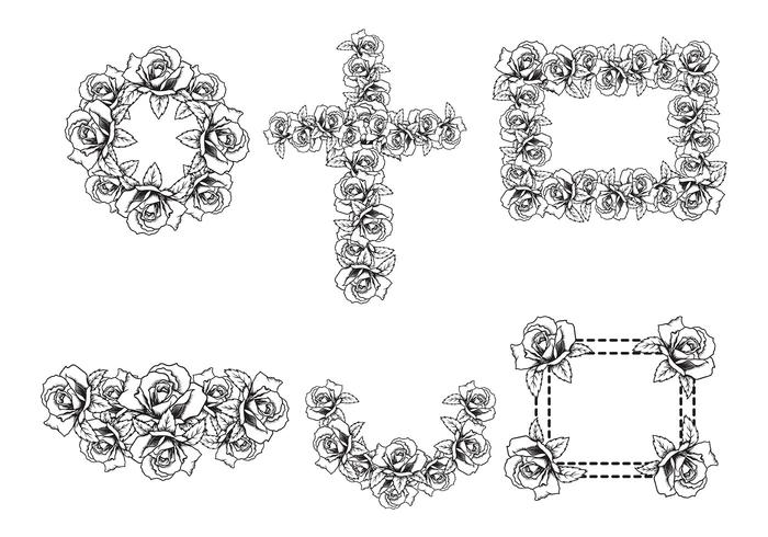 Gravure Rose Vector Elements 