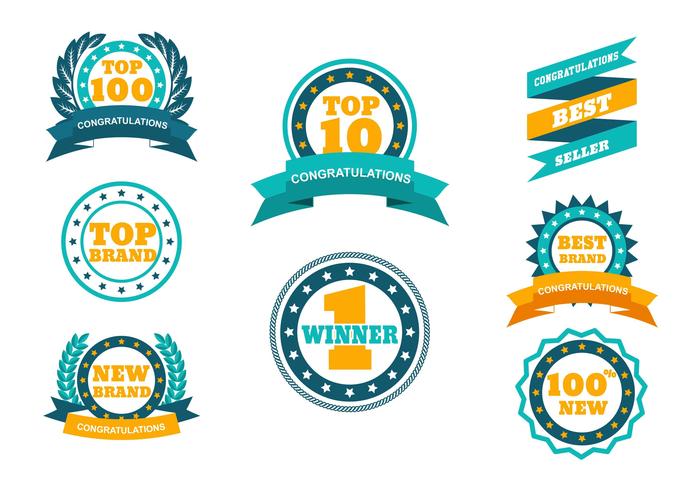 TOP Badge Vector Set