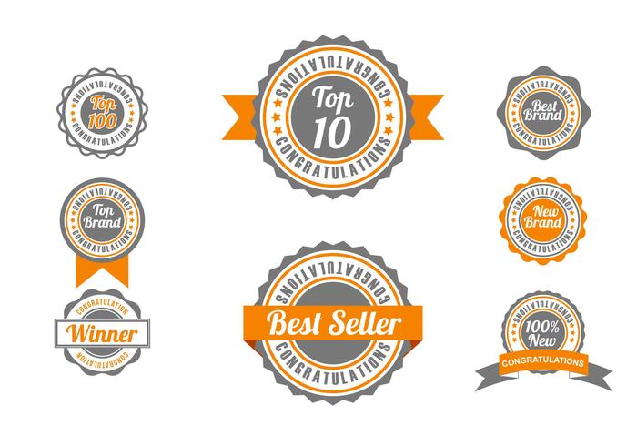 TOP Badge Vector Set