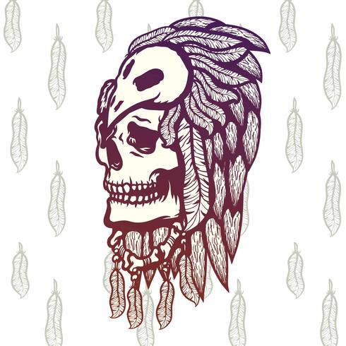 Shaman Skull Illustration vector