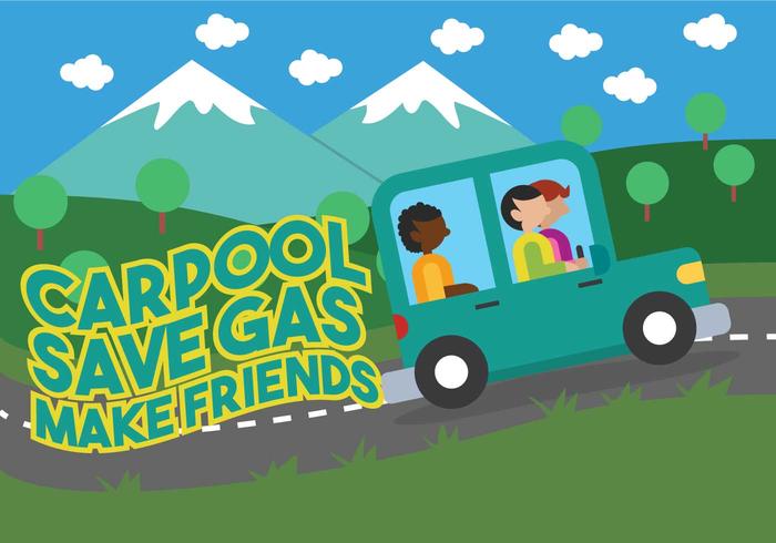 Ilustración de vector de carpool