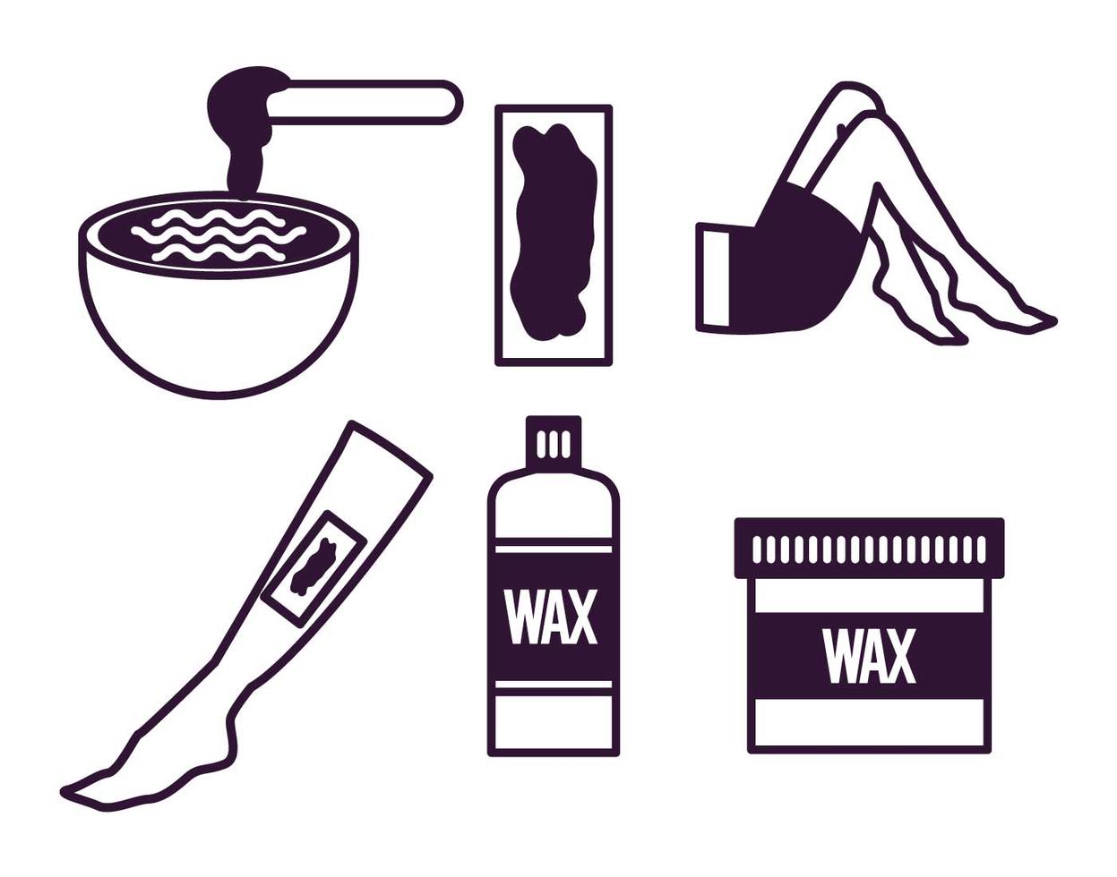 Waxing vector set 172020 Vector Art at Vecteezy