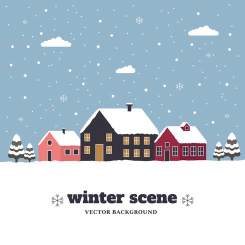 Vector de escena de invierno