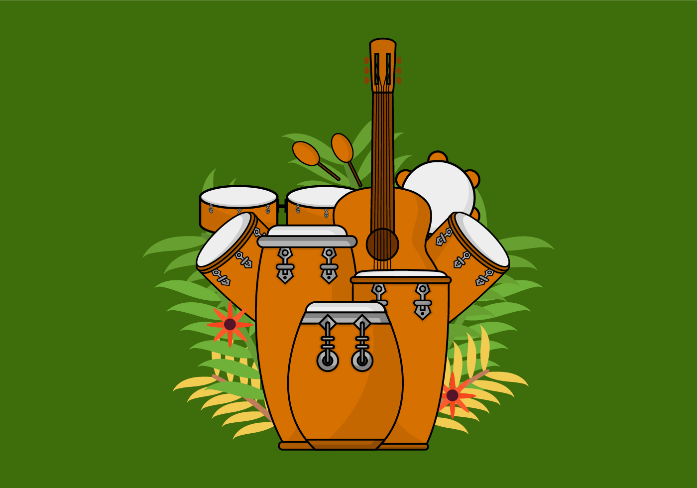 Conga Acoustic Drum 172042 Vector Art at Vecteezy