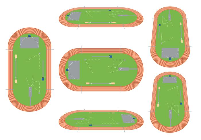 Track and Field Vector Set