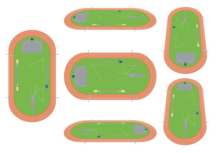 Conjunto de vectores de pista y campo