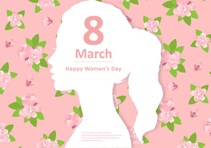 Floral Woman's Day Vector 