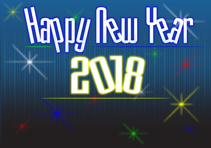 Feliz año nuevo 2018 Vector