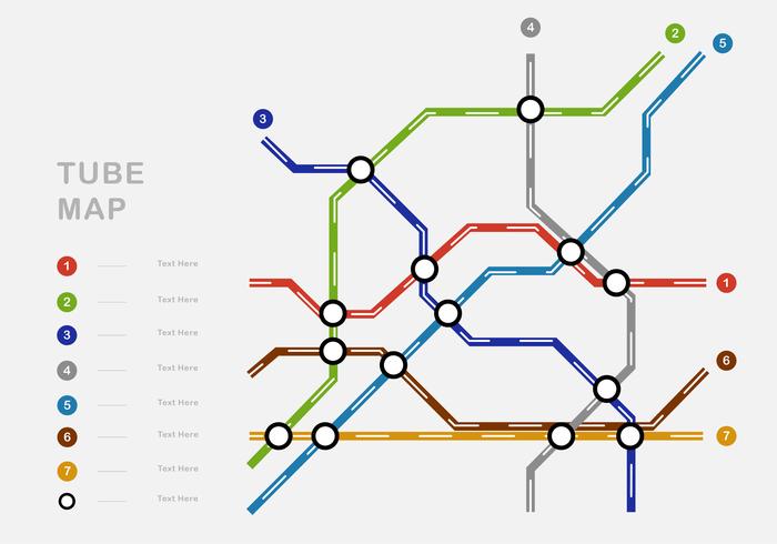 Mapa de tubo complejo vector