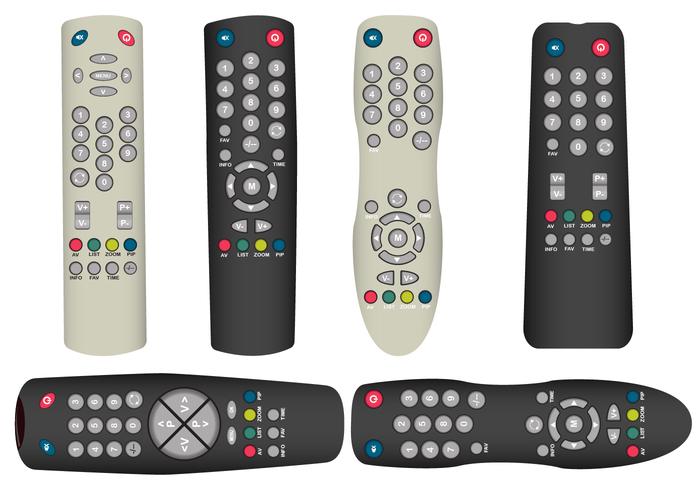 Realistic TV Remote Vectors