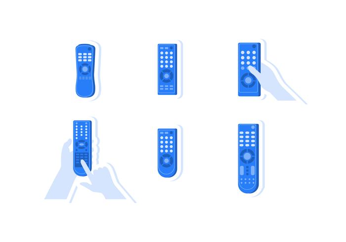 Flat TV Remote Vectors 