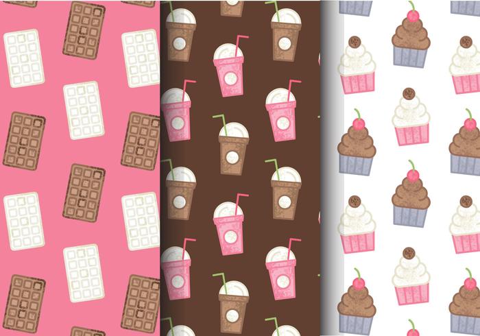 Free Cute Sweets Patterns vector