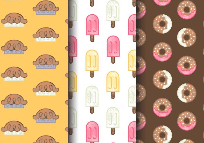 Free Cute Sweets Patterns vector