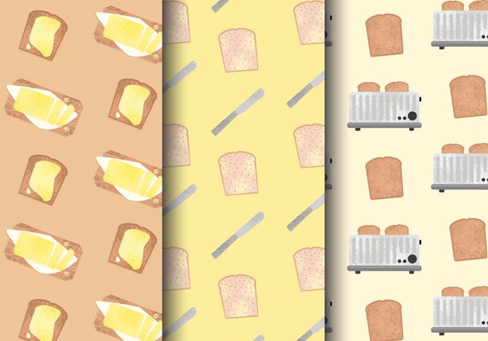 Cute Breakfast Food Patterns vector