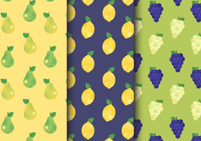 Free Cute Fruit Patterns vector