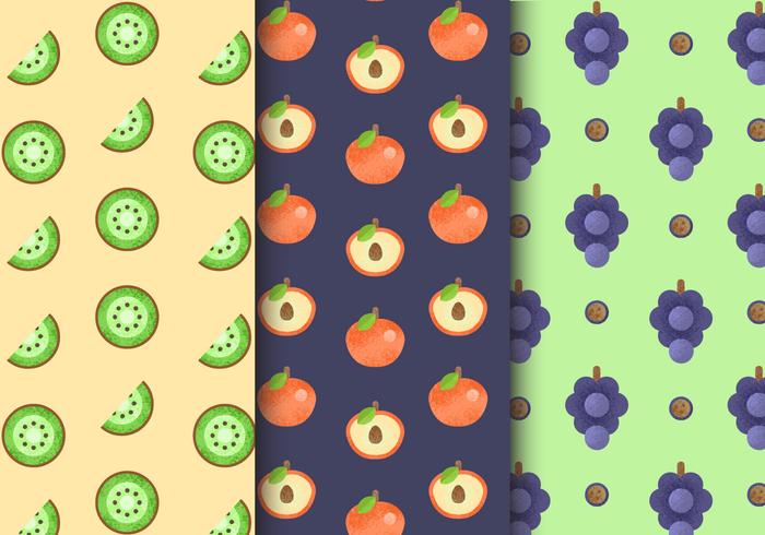 Free Seamless Fruit Patterns vector