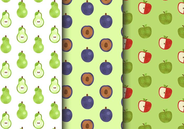 Free Seamless Fruit Patterns vector