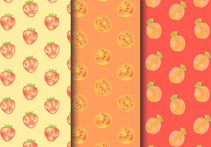 Patrones de fruta sin costuras gratis vector