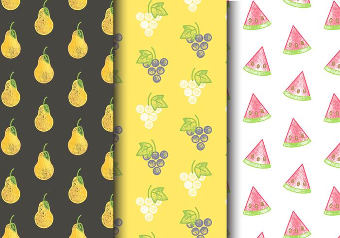 Free Seamless Fruit Patterns vector