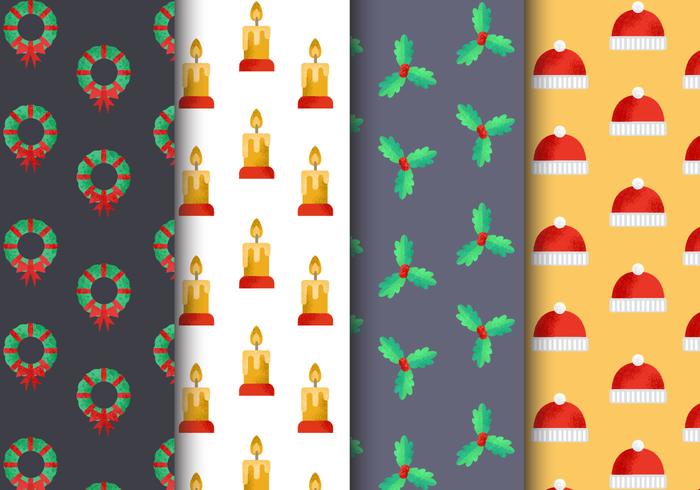 Free Seamless Christmas Patterns vector