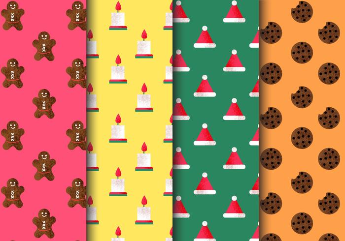 Free Seamless Christmas Patterns vector