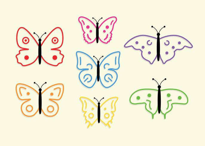 Free Colorful Butterflies Vector