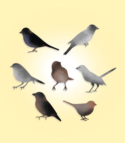 Free Textured Birds Vector