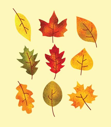 Free Textured Autumn Leaves Vector